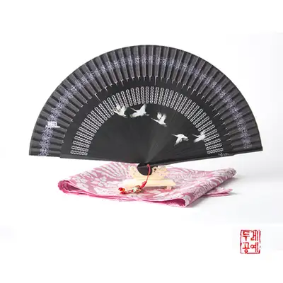 アンティック シルク扇子