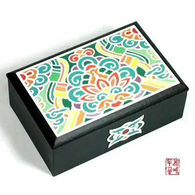 韓紙단청名刺入れ(黒色)