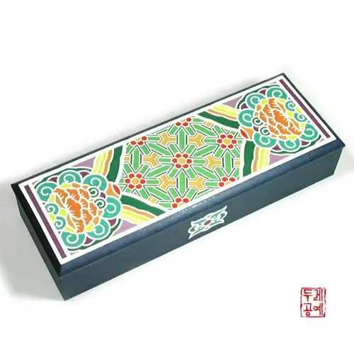 韓紙丹青筆函(青色)