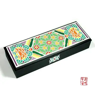 韓紙単青筆函(黒色)