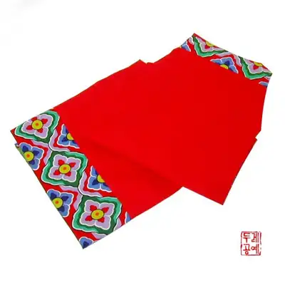 単青文様エプロン(紅)