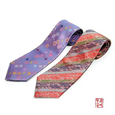 ハングル文様ネクタイ SET 2
