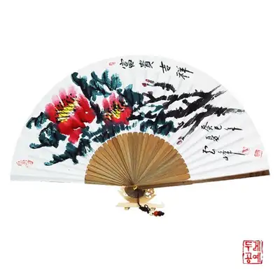 雲峰黒竹扇 [牡丹]
