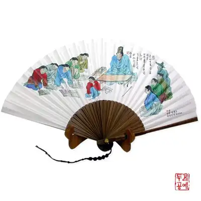 烏竹扇立て_檀園 金弘道[書堂]