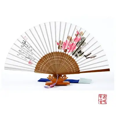 東洋画シルク扇