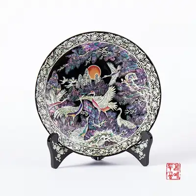 松鶴円形トレー（小）