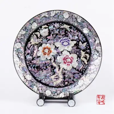 円形パール貝盤 無窮花トレー