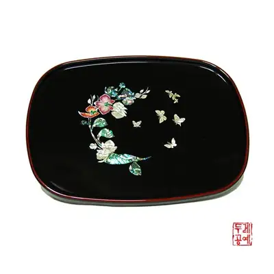 花と蝶 オーバル トレイ ラージ