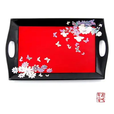 花々の饗宴 スクエアトレイ (ツートン)