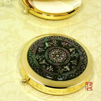 螺鈿粉引 [象嵌雲鶴]