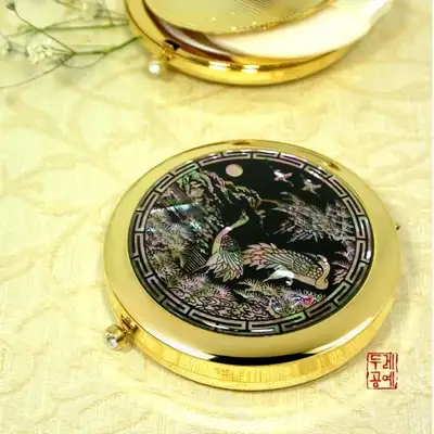 螺鈿 粉黛入れ [双鶴]