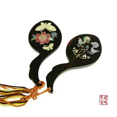 黒檀ハンドミラー_五月紙花