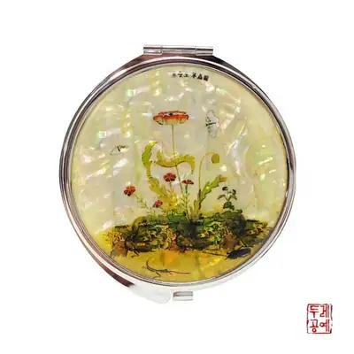 【申師任堂】草蟲図 - 芍薬と白い蝶 ハンドミラー