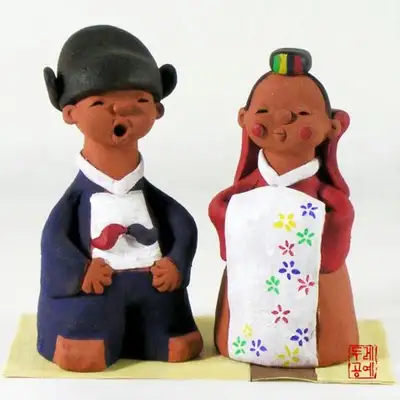 伝統オンギ人形セット_新郎新婦