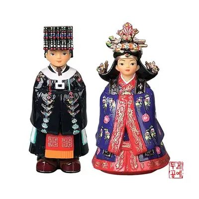 人形セット 大[朝鮮王，王妃]