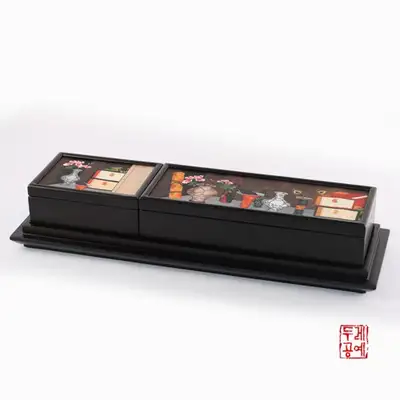 民画名刺函＆筆記具ケースセット