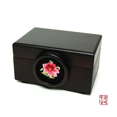 円形名刺入れ - 芙蓉花
