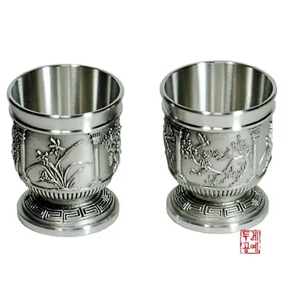 錫焼酎杯（四君子2P）