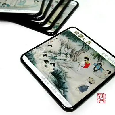 申潤福 民俗画 コースター - 6種