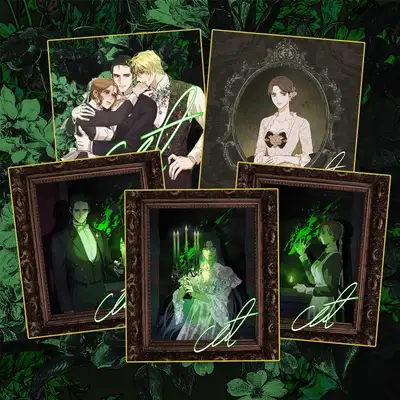 Lover at the Green Hour Midnight Webtoon Official Signed Colored Paper Set of 5