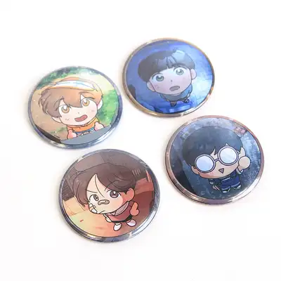 [Spinach Bouquet] Round Pin Button 75mm 4 Types | Webtoon Goods