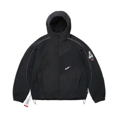 Palace Polartec 200 黑色連帽外套 - 26FW